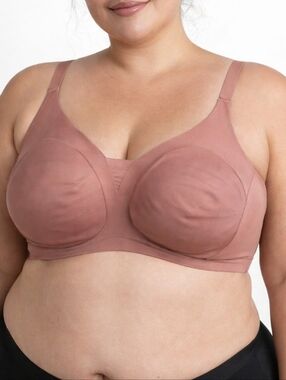 Knix Revolution Shadow Mesh Bra XXXL+ Plus Size Seamless Wireless Sculpting Nude